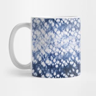 Dark Blue Summer Tie Dye Batik Wax Tie Die Print Mug